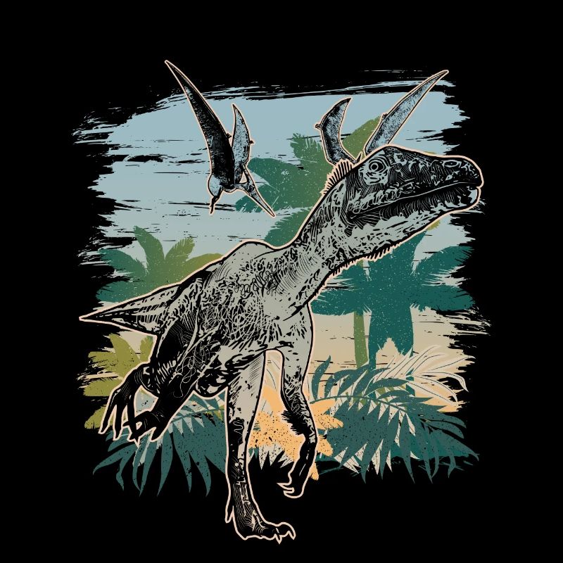 Dinosaur Utharaptor Jungle Raptor Wilderness