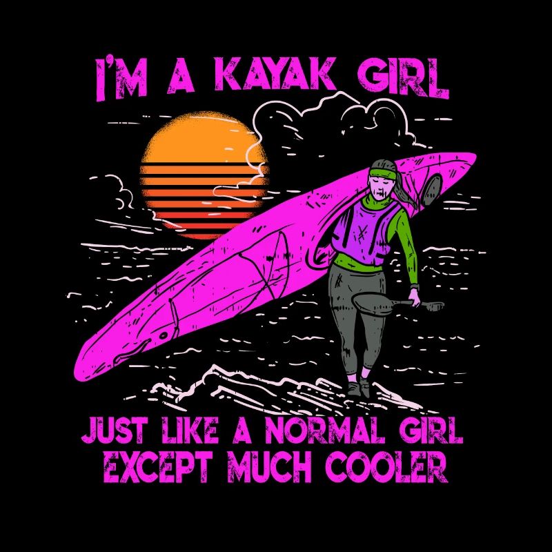 Ich bin ein Kayaking Mädchen Kajak Geschenk Shirt