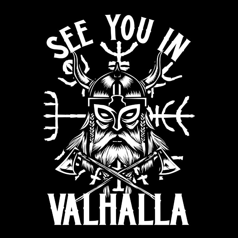 "See you in Valhalla" Viking saying runic compass