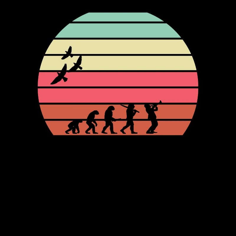 Retro Vintage Sunset Evolution SAXOPHON