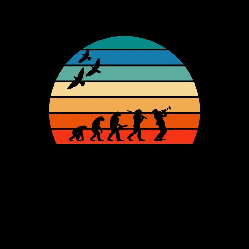 Retro Vintage Sunset Evolution SAXOPHON