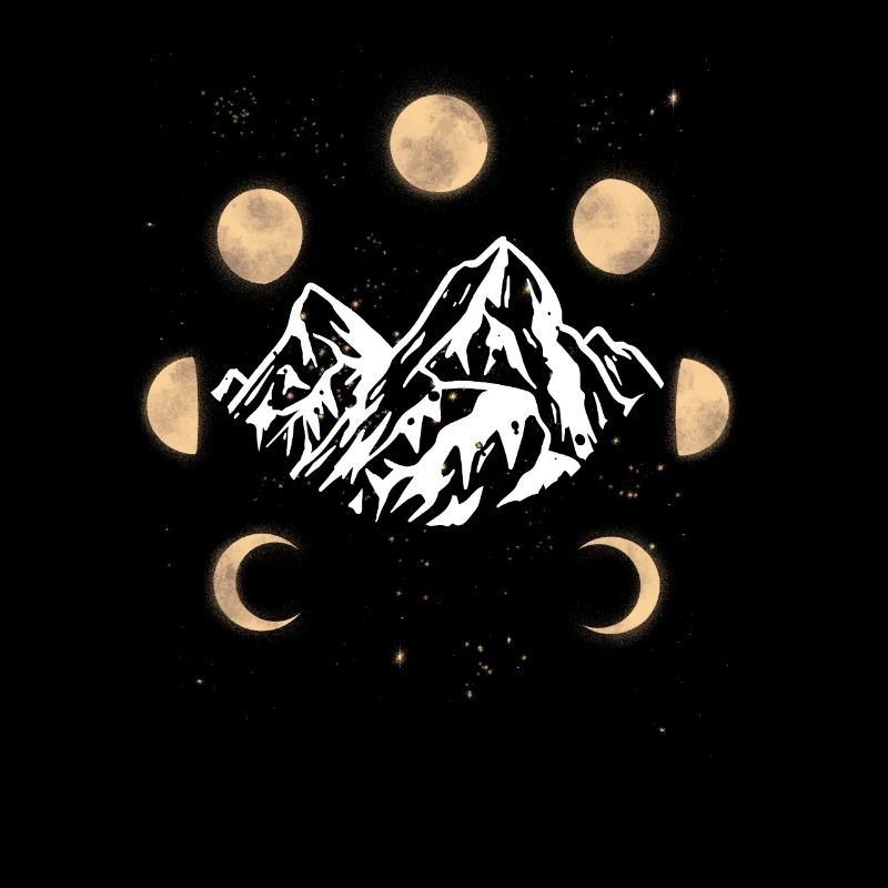 Summit, Mountains, Moon, Night Sky, Universe, Mountain
