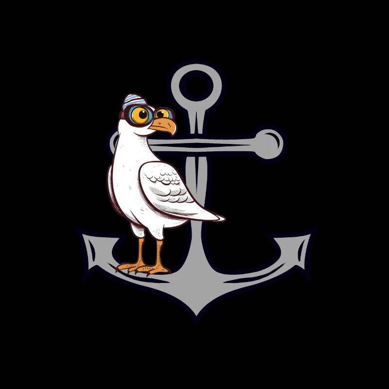 Anchor Seagull Seagulls Seagull Maritime Sailor