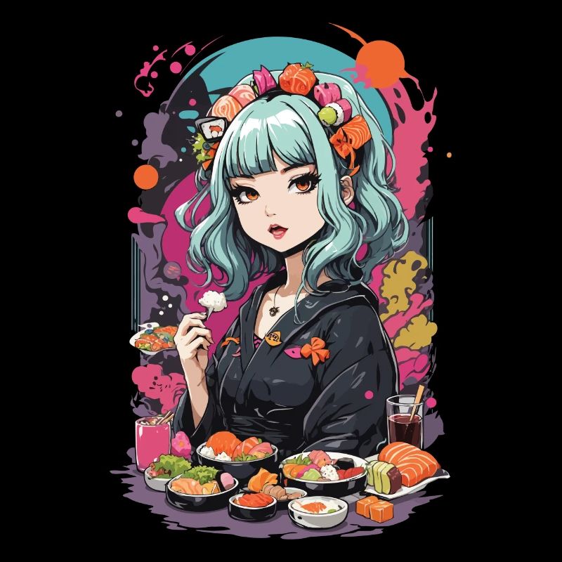 Anime Sushi e-Girl Goth Pastel Style Design