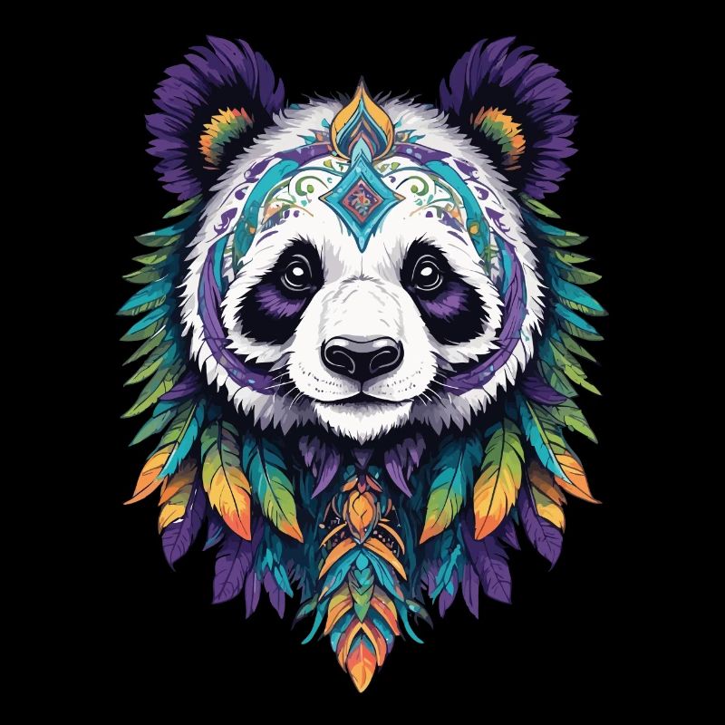 Pandabär Mandala Traumfänger Design