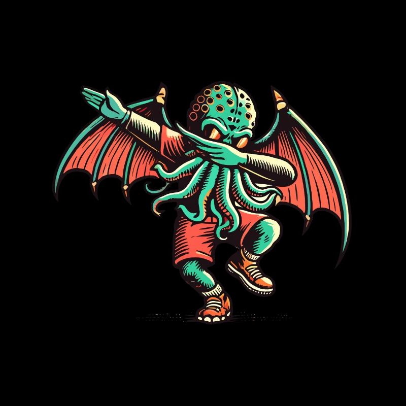 Dabbing drôle Cthulhu Dabbing Design