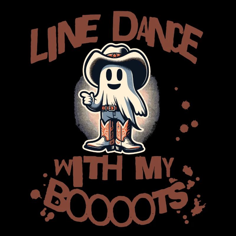 Cowboy Mit Boots Line Dance Gespenst