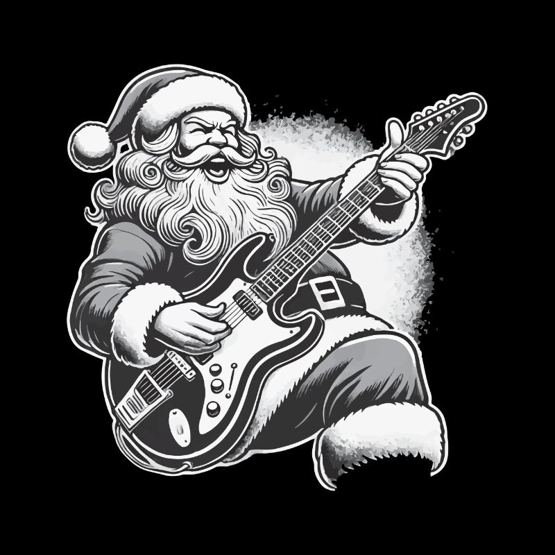 Rockender Weihnachtsmann Gitarre Spaß
