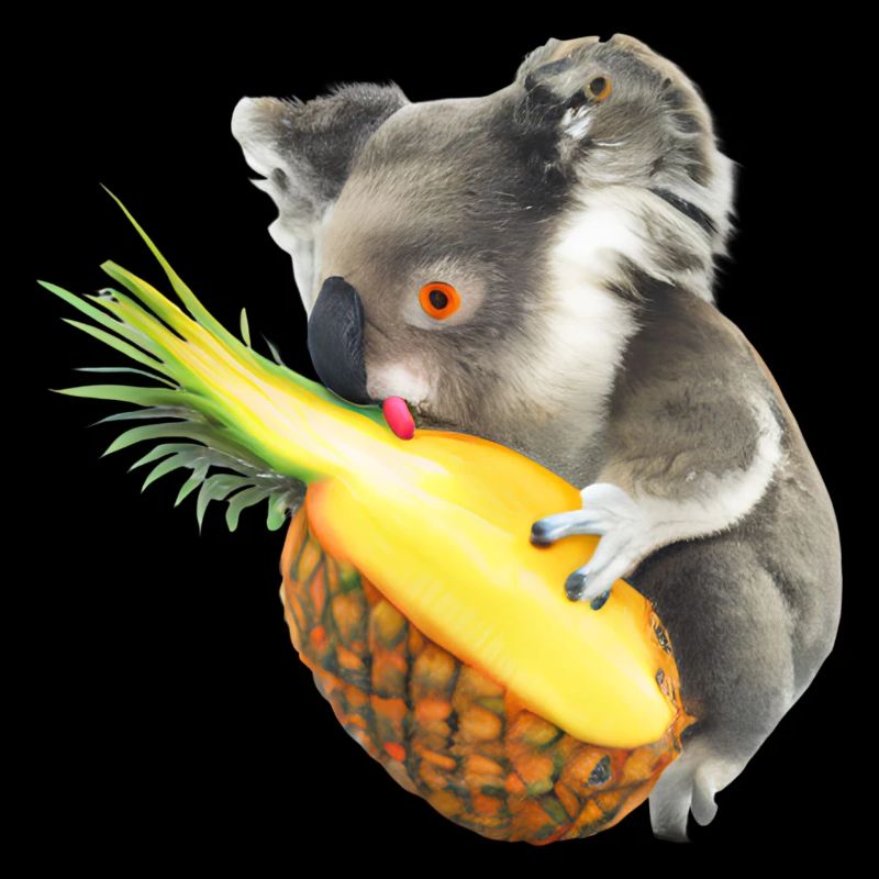 Koala et ananas