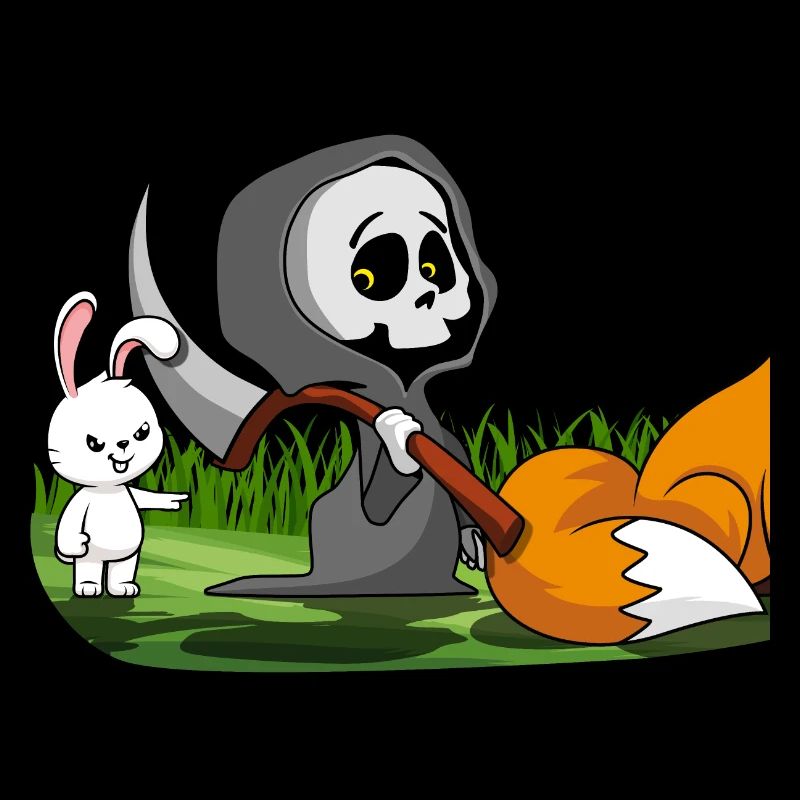 Little rabbit orders Grim Reaper