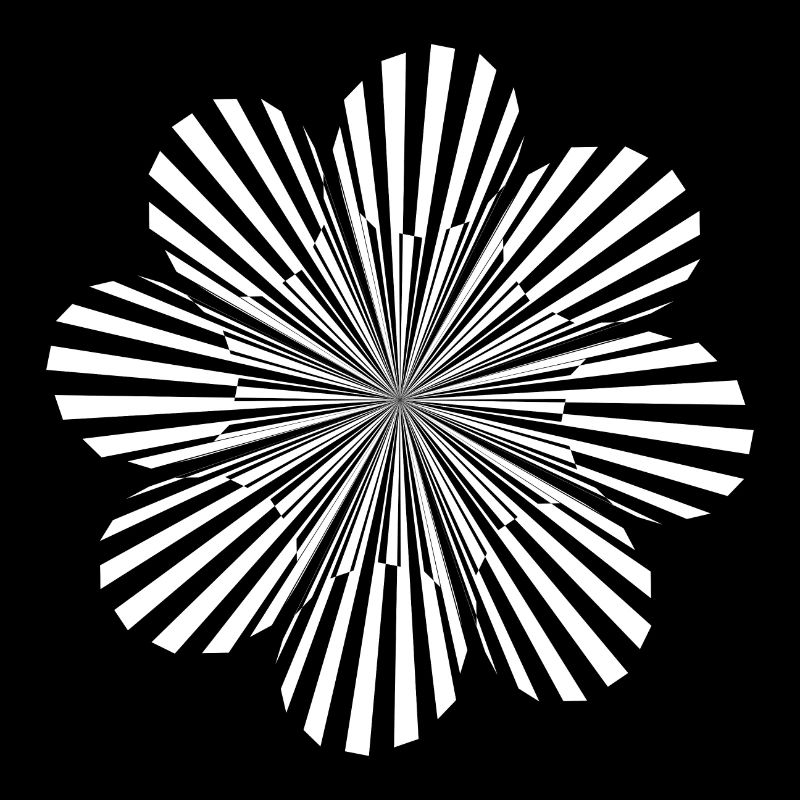 Psychedelic pattern black white