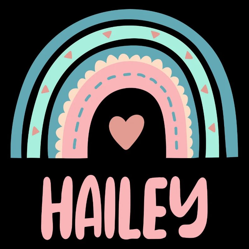 Hailey Name Rainbow Baby