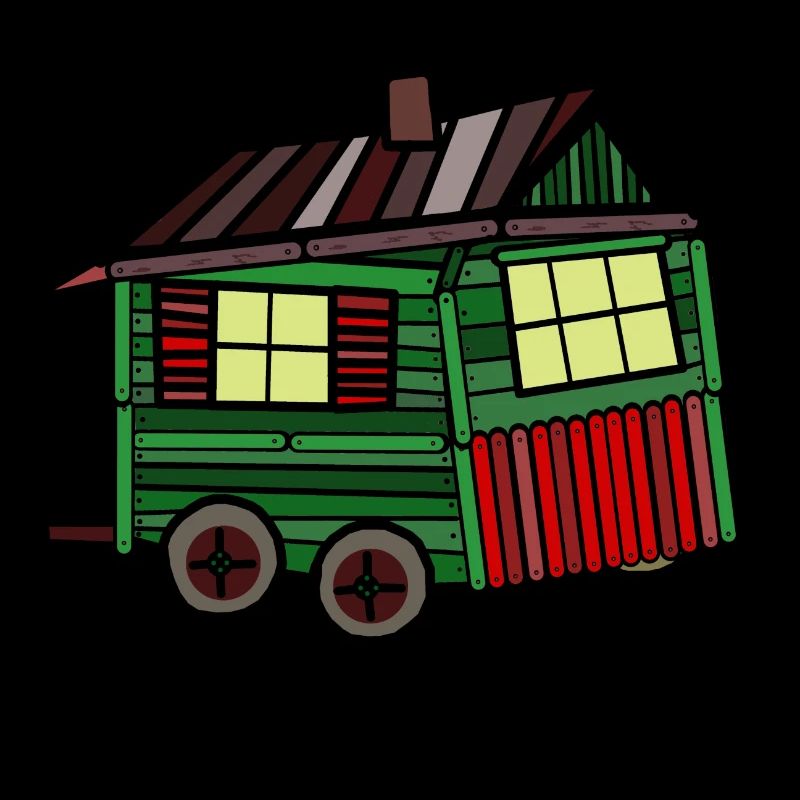 Fier constructeur chalet en bois construction roulotte camping