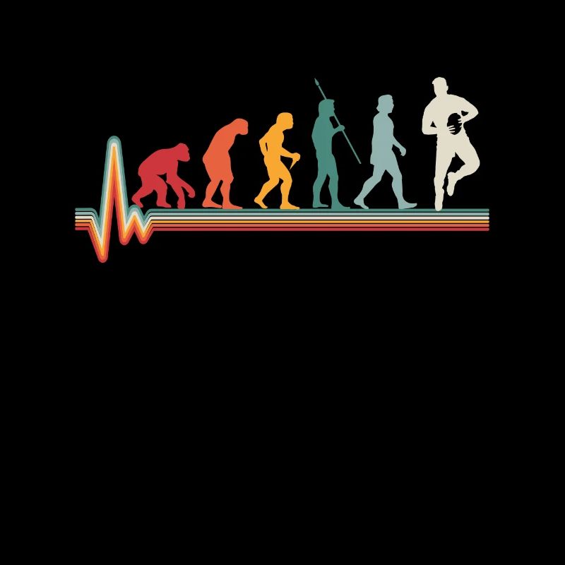 Evolution Herzschlag Rugby Geschenk