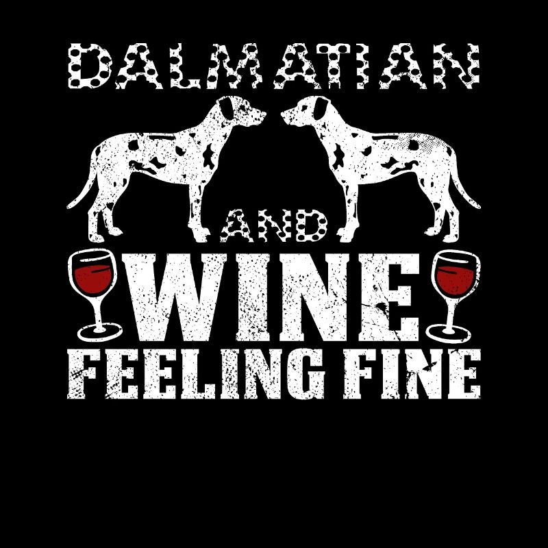 Dalmatian And Wine Feeling Fine Geschenkidee