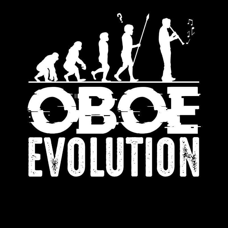 Oboe Evolution Oboisten Silhouette Oboist Geschenk