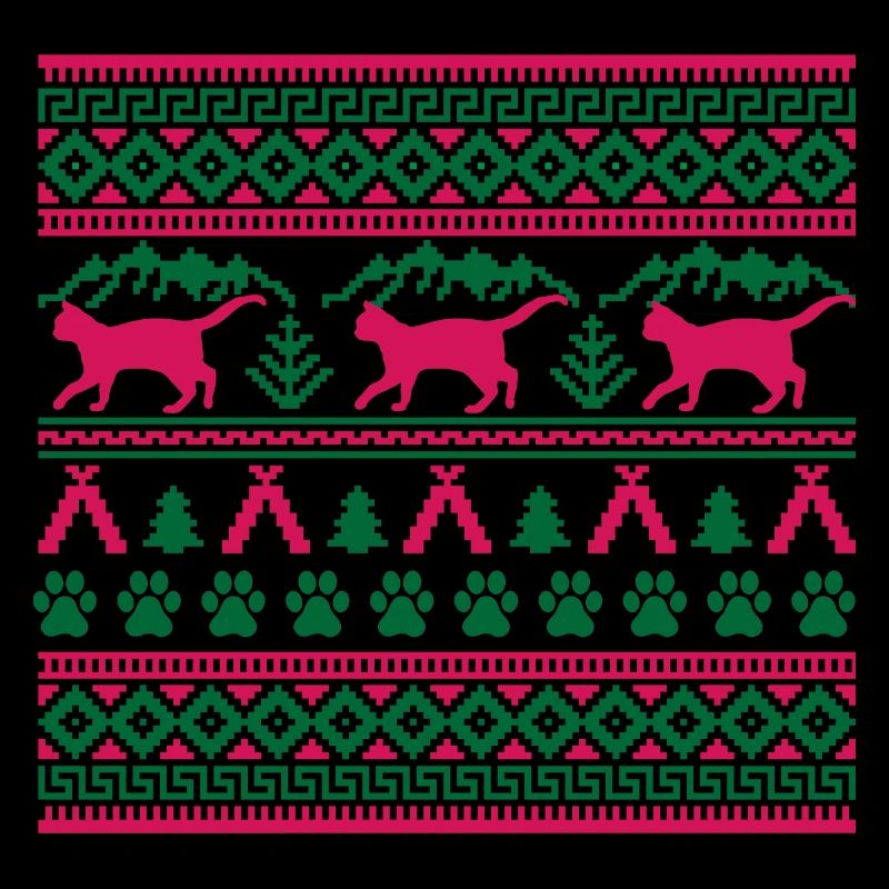 Weihnachtskatze Hässlicher Weihnachtspullover Geschenk