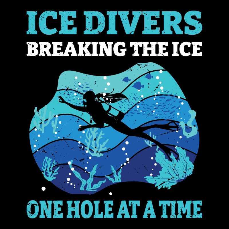 loons breaking the ice hole by hole,