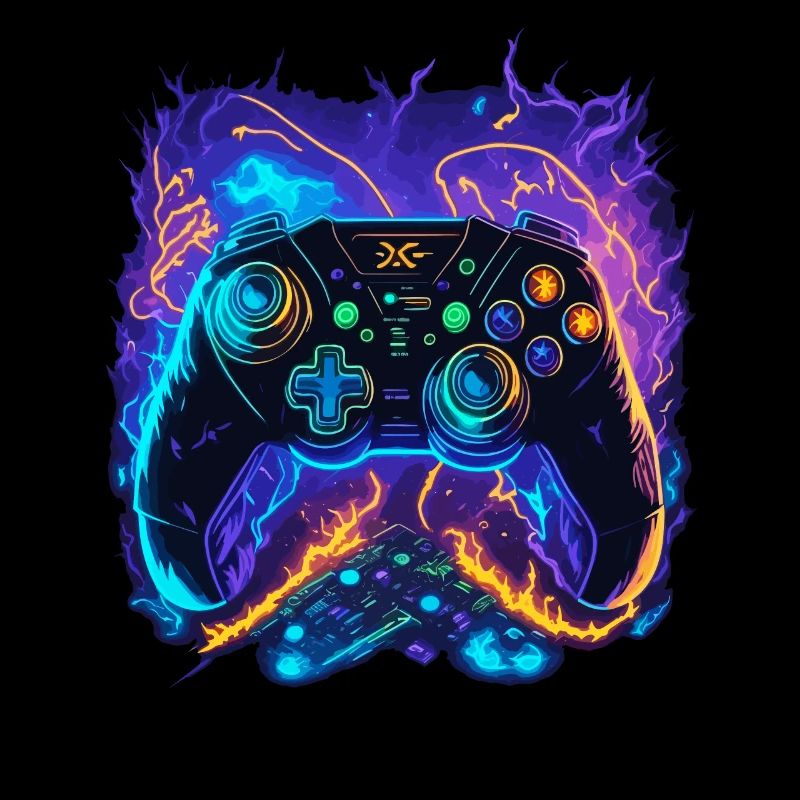 Powerful Gaming Controller Art