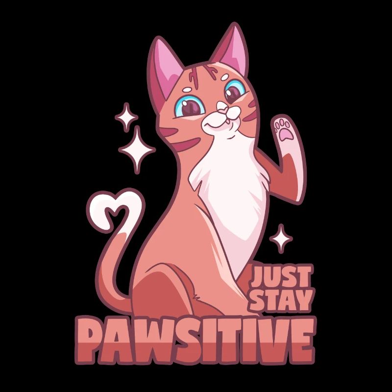 Positive Katze - Pawsitive!