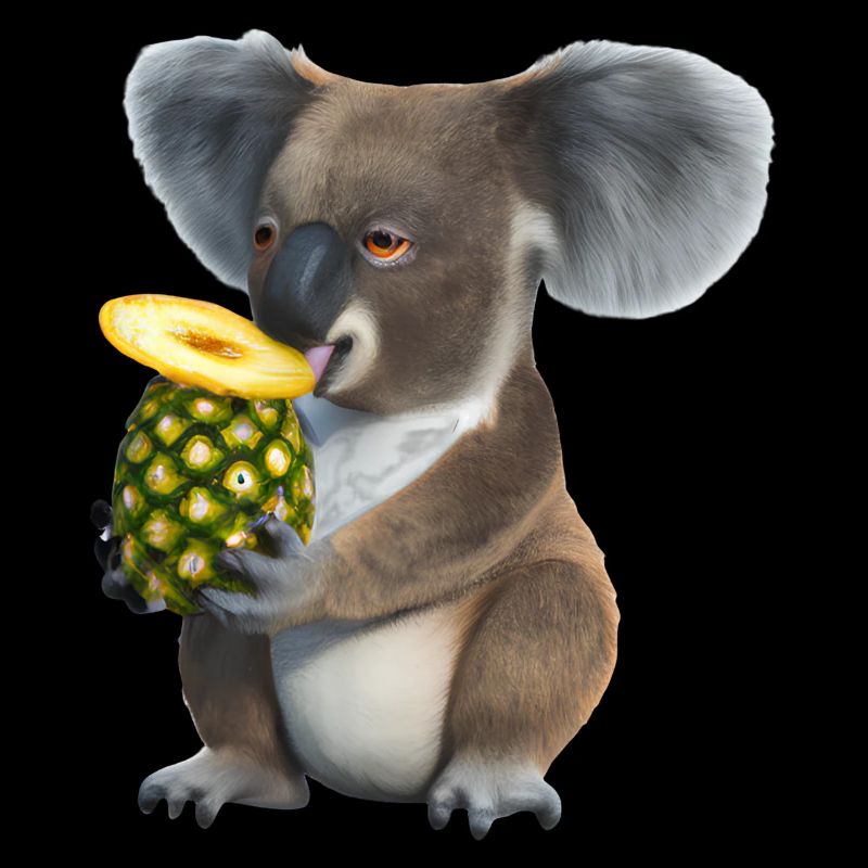 Koala und Ananas