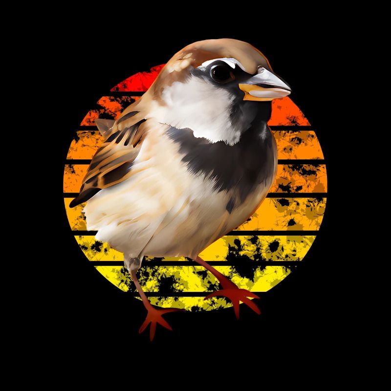 Haussperling - Vogelbeobachter-Design