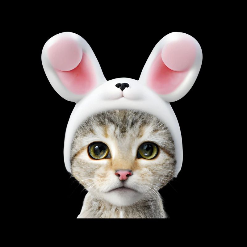 Chat avec oreilles de lapin