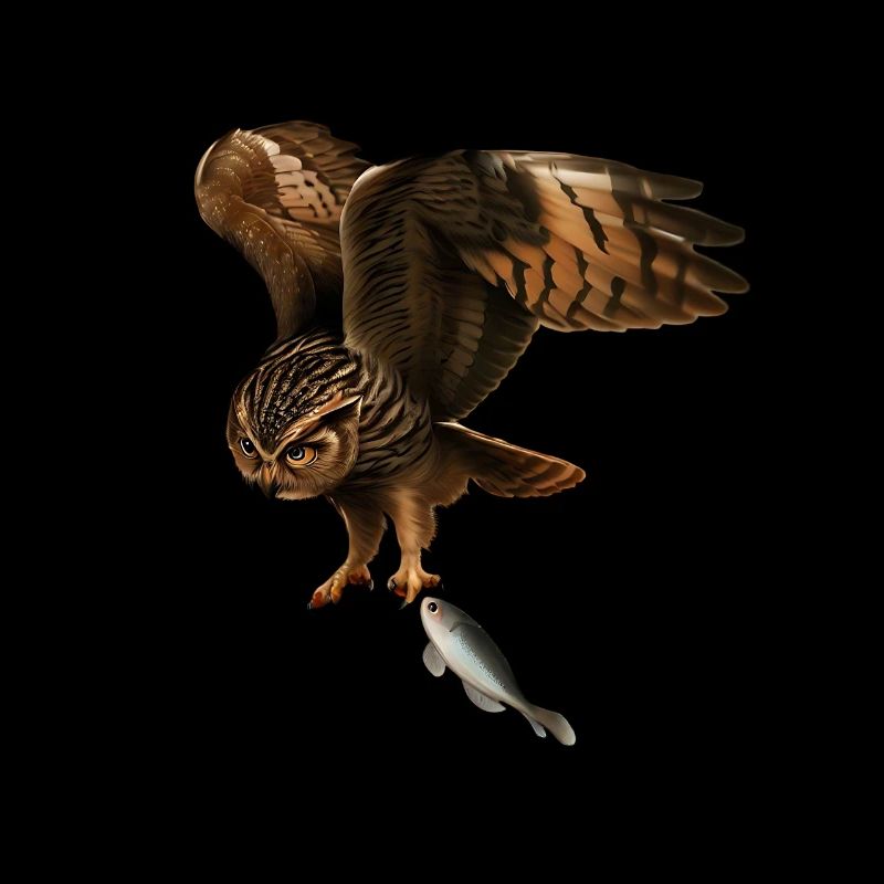 Die fischfangende Eule