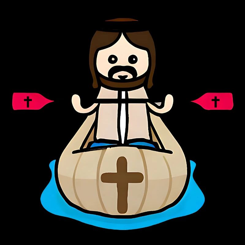Jesus in a kayak