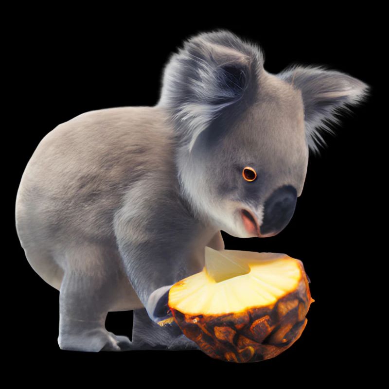 Koala et ananas