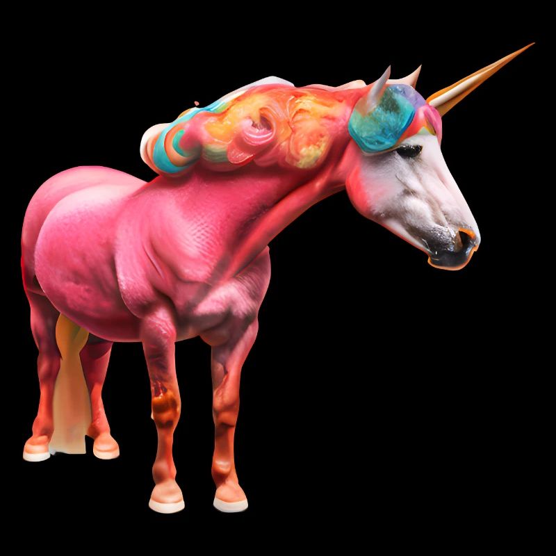 Licorne bouclée colorée