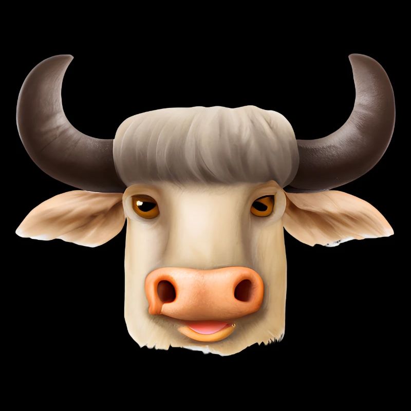 Cute drawn buffalo