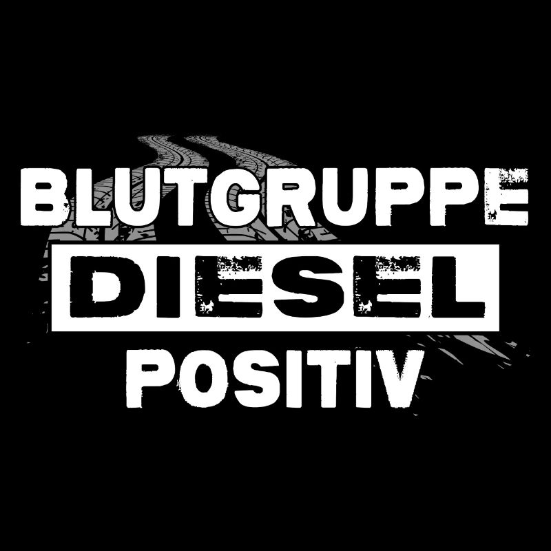 Traktor Traktorfahrer ackert mit Blutgruppe Diesel