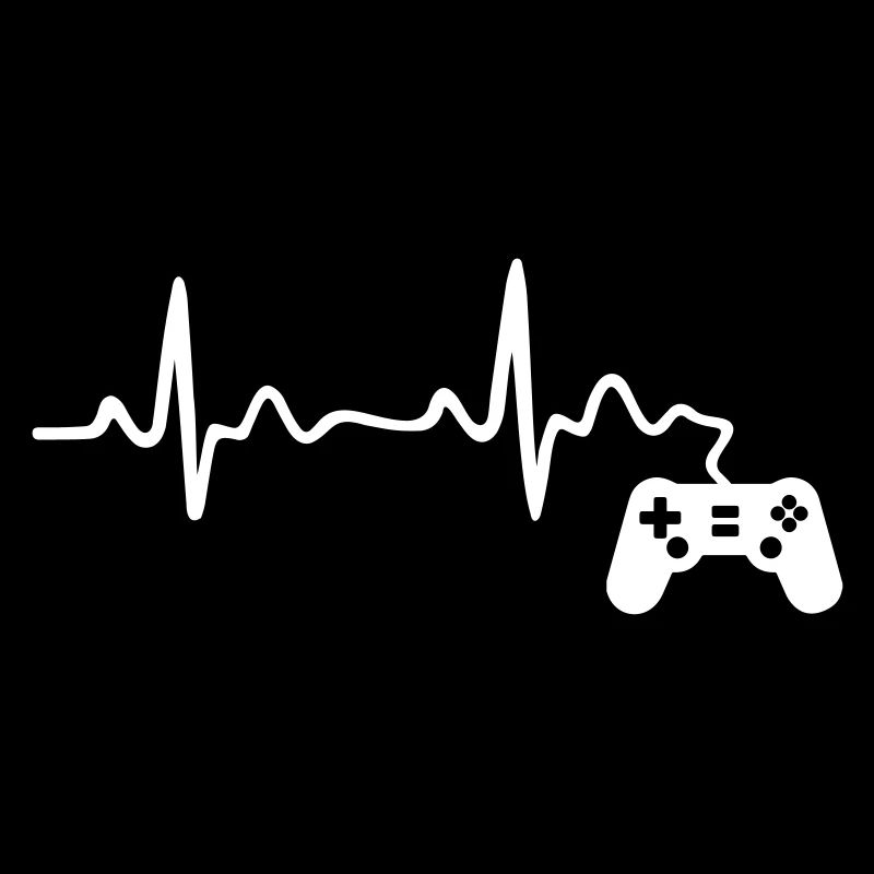 Gamer Zocker Herzschlag EKG Controller lustig
