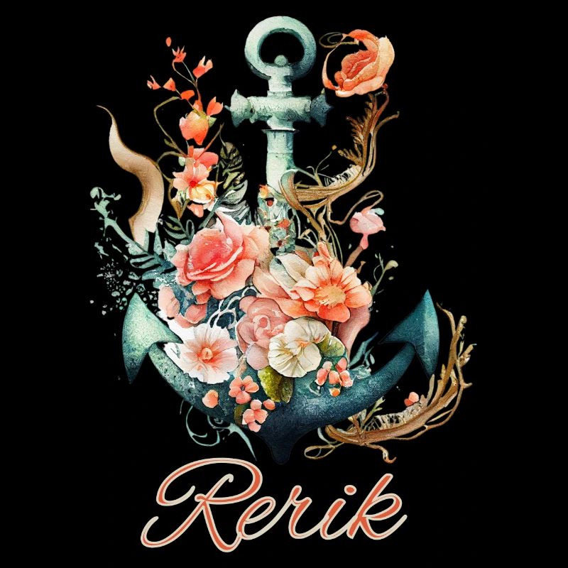 Ancre Rerik avec fleurs
