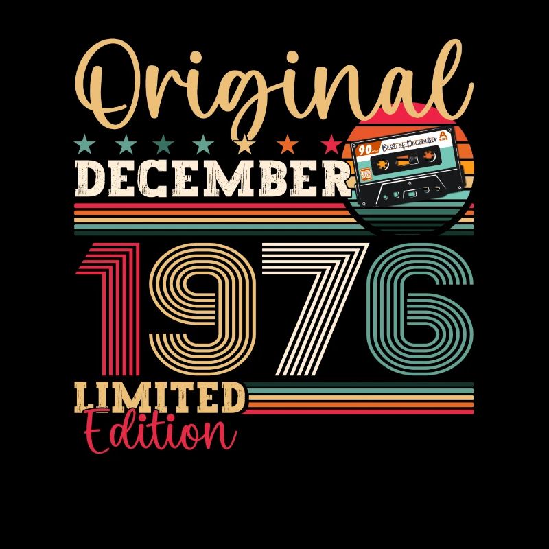 47e anniversaire Cassette décembre Vintage 1976