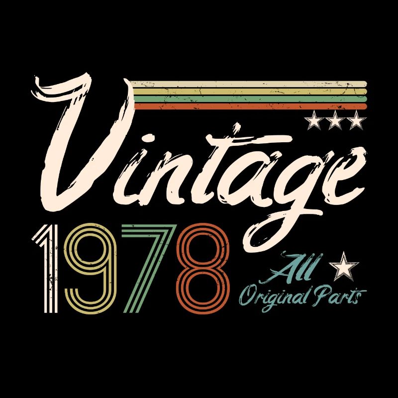 Vintage 1978 - 43e anniversaire rétro
