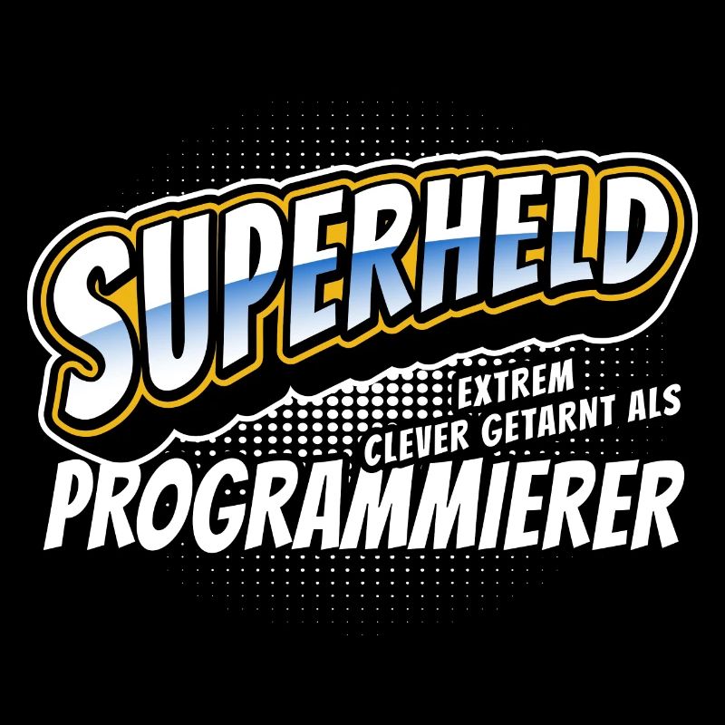 Superheld, clever getarnt als Programmierer