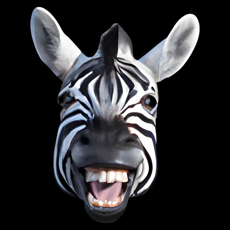 Breit grinsendes Zebra