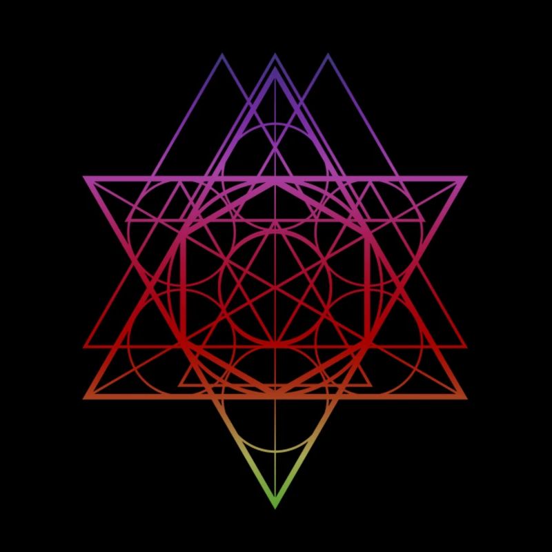 Techno Ring Pentagram Musique EDM colorée