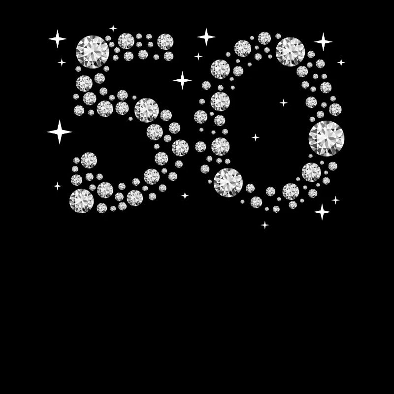 50th birthday gift diamond glitter