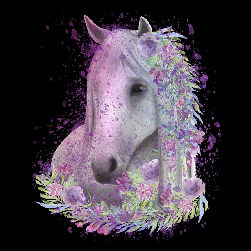 Motif de cheval Aquarelles Cavalier Cadeau