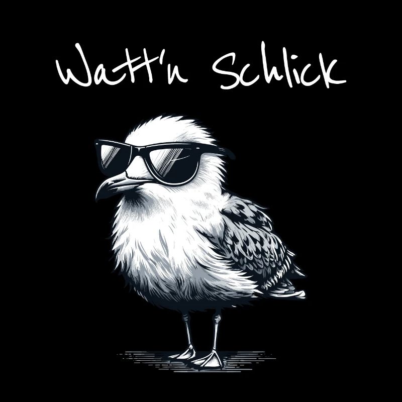 Watt'n Schlick Funny mudflat hike seagull saying
