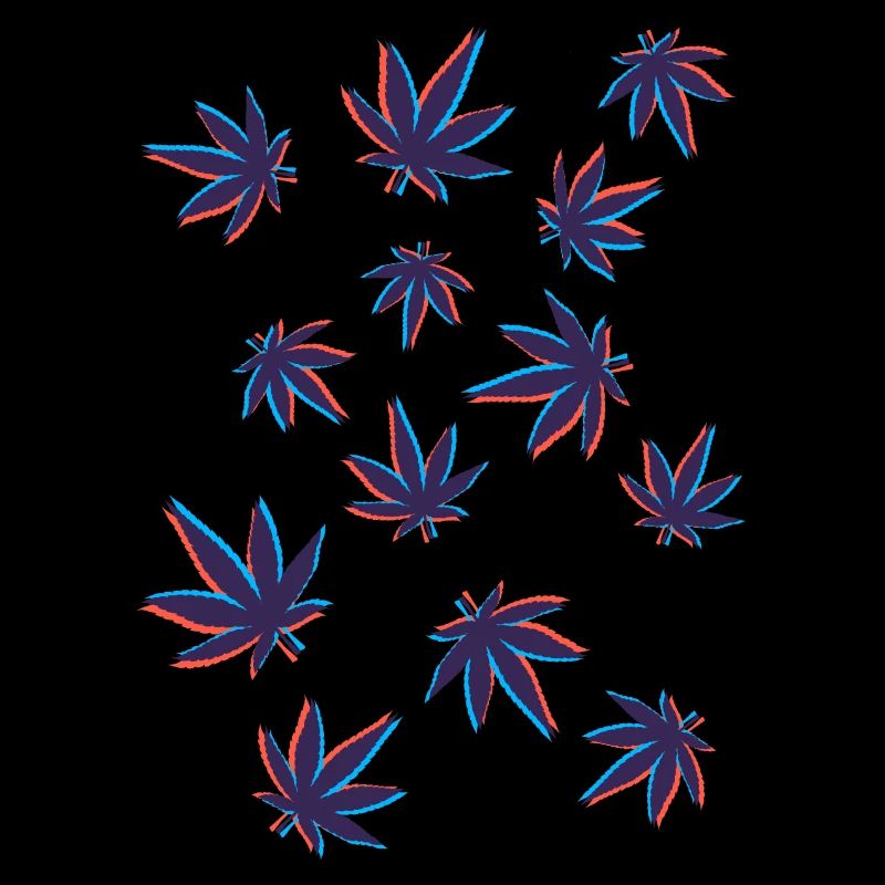 Hanfblätter Cannabisblätter 3D