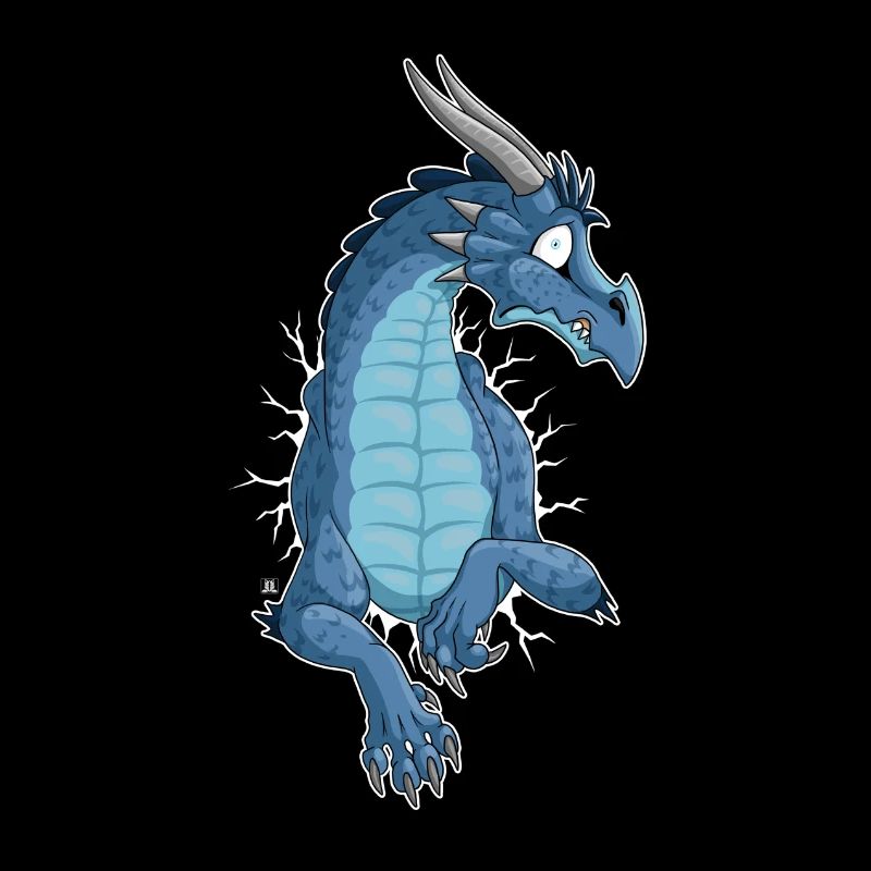 STUCK Blue Dragon / Blauer Drache (front)