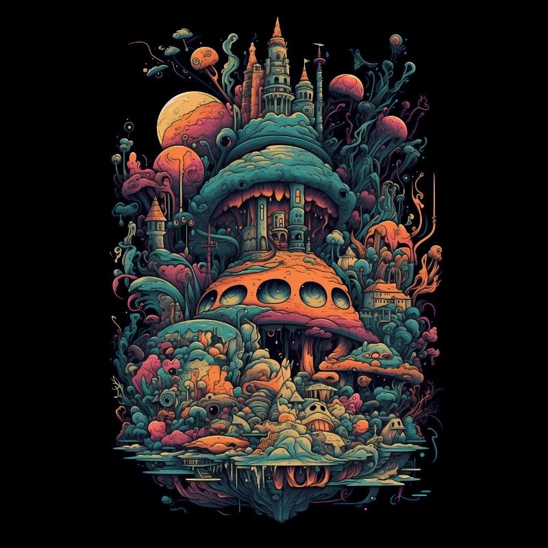 Trippy Explosion - Psychedelisches Motiv