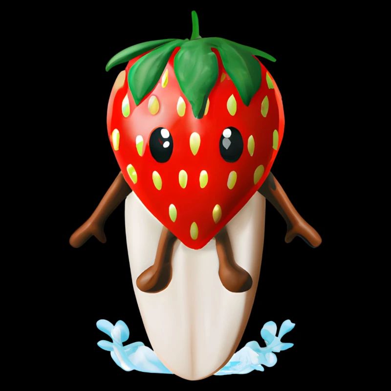 Fraise sur planche de surf