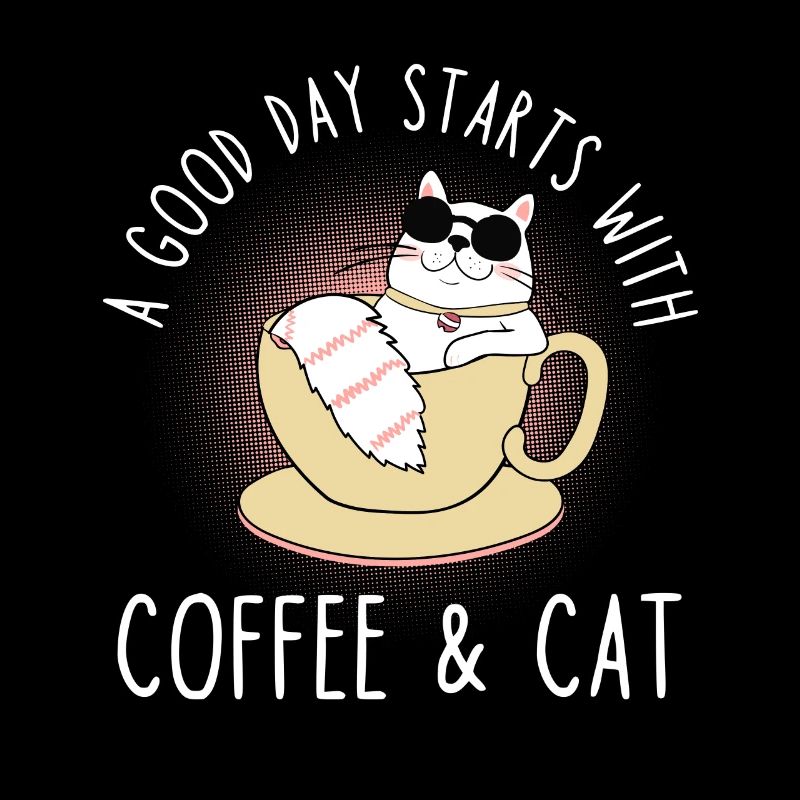 Kaffee Katze Spruch