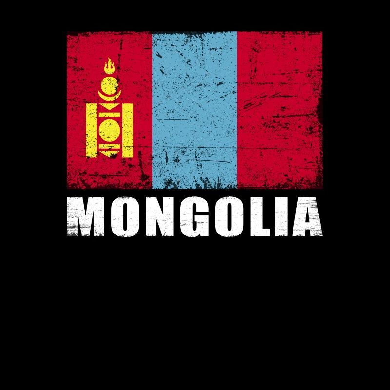 Drapeau de Mongolie Grunge Drapeau de Mongolie