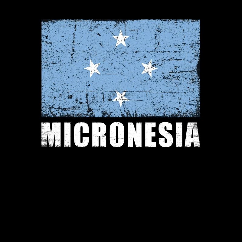 Drapeau de micronésie Grunge Drapeau de Micronésie